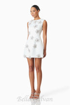 Flowering Girl Women Maiara Diamante Mini Dress In White