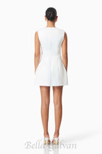Flowering Girl Women Maiara Diamante Mini Dress In White
