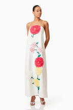 Flowering Girl Women judy Buttercup Embroidered Maxi Dress in White