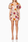 Flowering Girl Women Rosalind 3D Floral Mini Dress In Pink