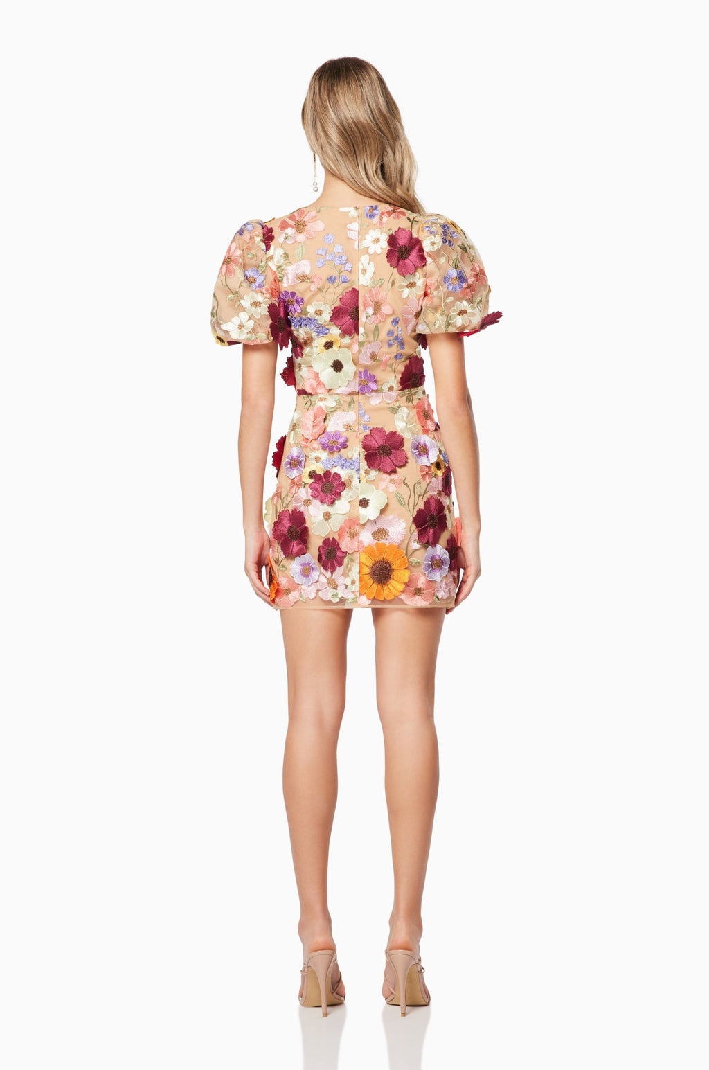 Flowering Girl Women Rosalind 3D Floral Mini Dress In Pink