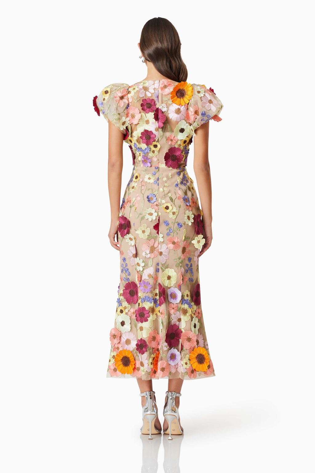 Flowering Girl Women Astraea 3D Lace Maxi Dress In Pink