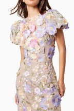 Flowering Girl Women Astraea 3D Lace Maxi Dress In Purple