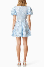 Flowering Girl Women Chayan Flower Embroidery Mini Dress