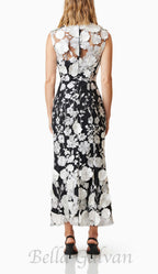 Flowering Girl Women Selene Cocktail Midi Dress in Black