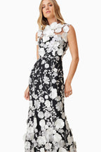 Flowering Girl Women Selene Cocktail Midi Dress in Black
