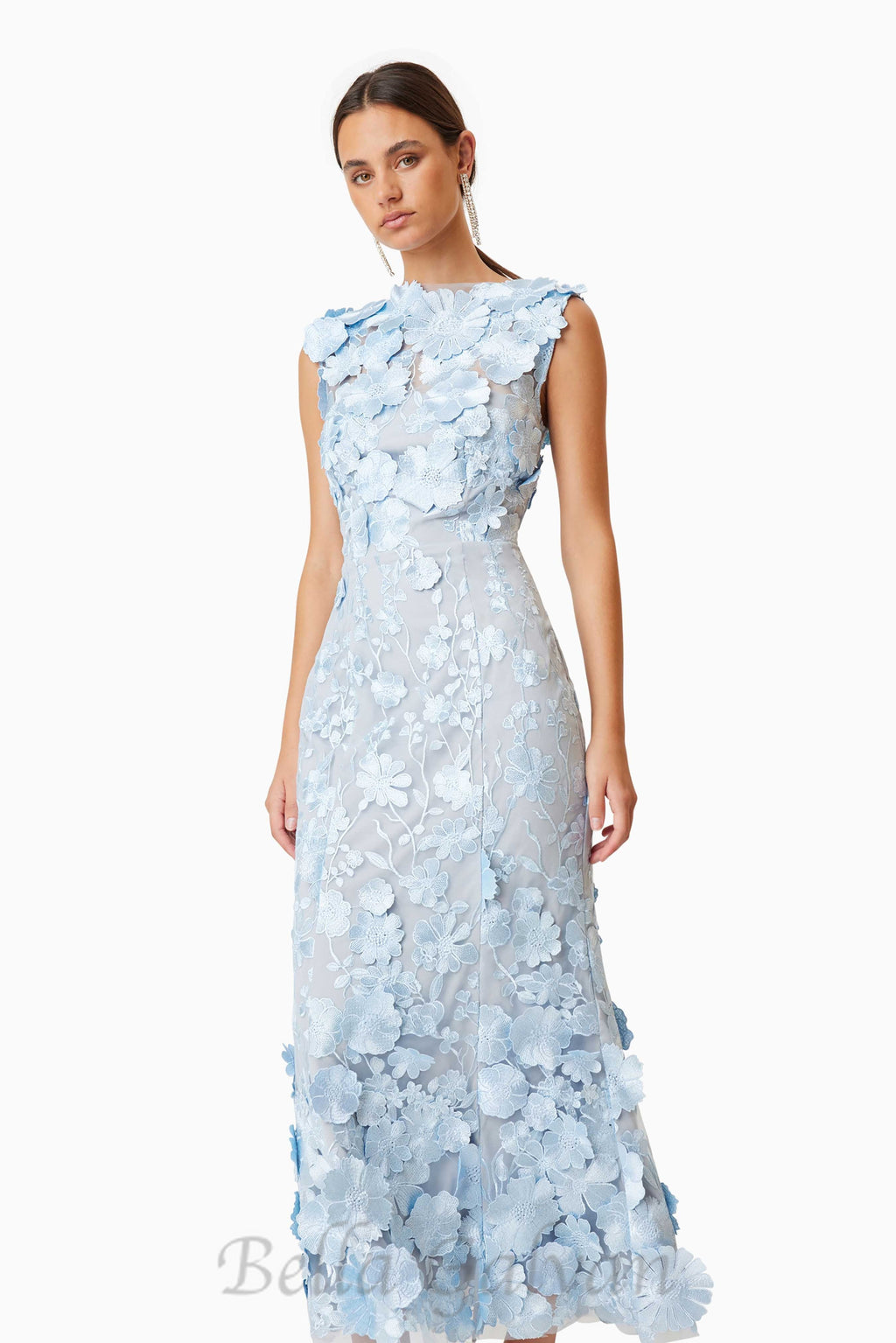 Flowering Girl Women Selene Cocktail Midi Dress in Blue
