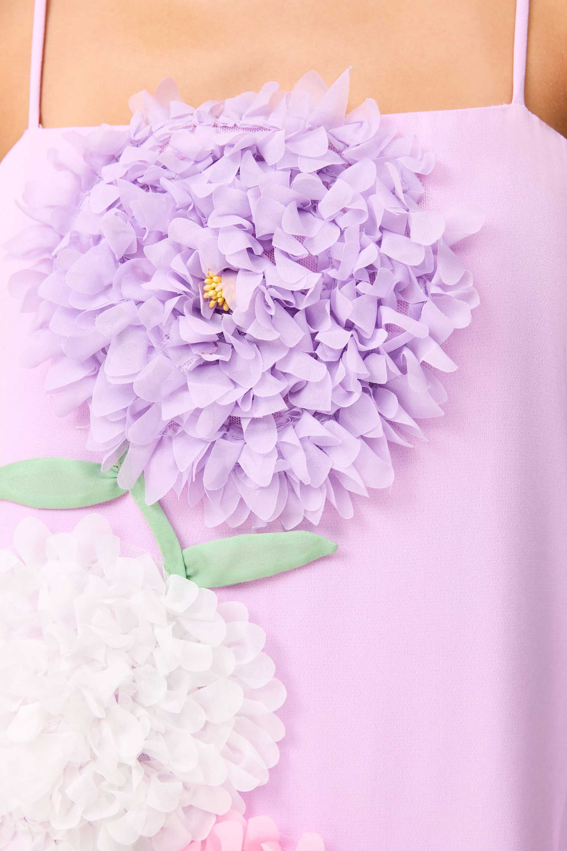 kristin Buttercup Embroidered Maxi Dress in Purple
