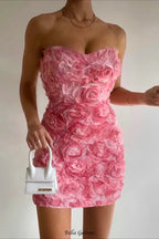 Flowering Girl Women beverly Floral embellished Mini Dress in pink