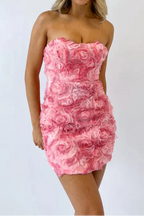 Flowering Girl Women beverly Floral embellished Mini Dress in pink