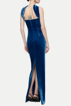 Flowering Girl Women Eadward Velvet Halter Maxi Dress