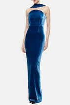 Flowering Girl Women Eadward Velvet Halter Maxi Dress