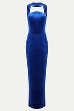 Flowering Girl Women Eadward Velvet Halter Maxi Dress