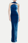 Flowering Girl Women Eadward Velvet Halter Maxi Dress