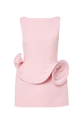 Flowering Girl Women Eadwiella Floral Appliqué Backless Mini Dress