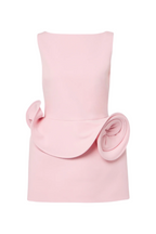 Flowering Girl Women Eadwiella Floral Appliqué Backless Mini Dress