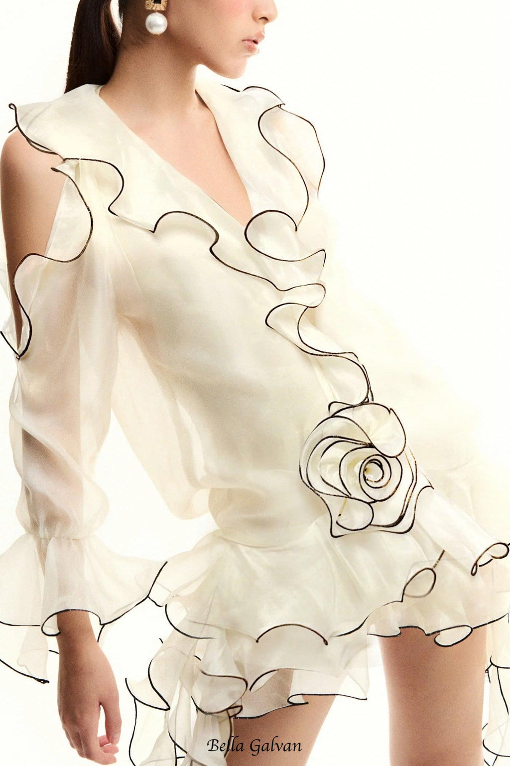 Flowering Girl Women Eavan Ruffle Floral Mini Dress