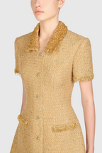 Flowering Girl Women Elborno Gold Embellished Mini Dress