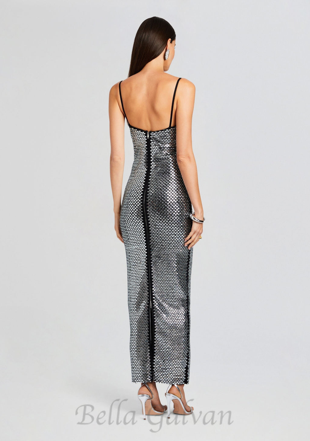 Flowering Girl Women Kyree Embellished Knit midi Dress in black