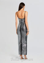 Flowering Girl Women Kyree Embellished Knit midi Dress in black