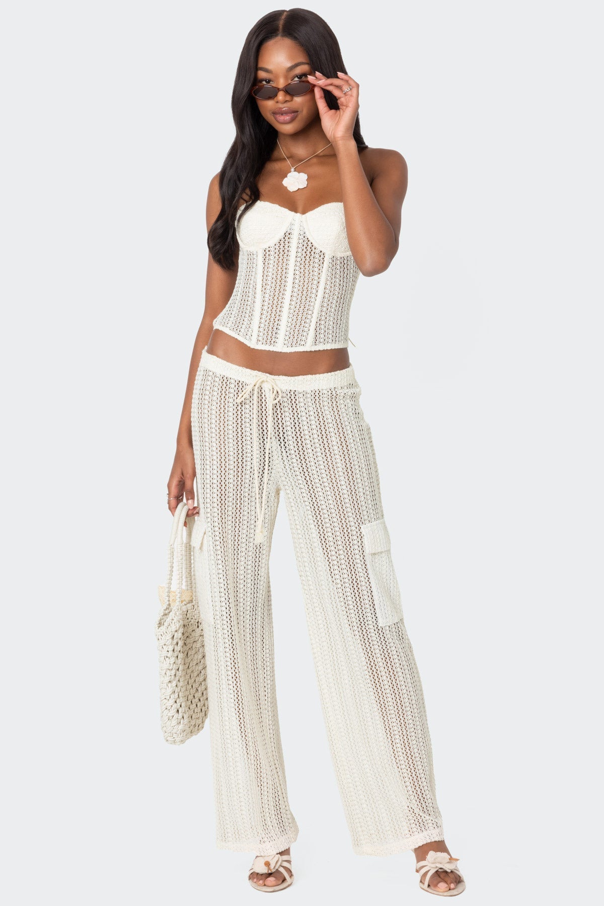 Flowering Girl Women Ines Sheer Crochet Corset