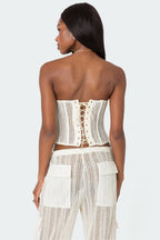 Flowering Girl Women Ines Sheer Crochet Corset