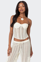 Flowering Girl Women Ines Sheer Crochet Corset