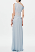 Edina Off Shoulder Twist Maxi Dress - Blue