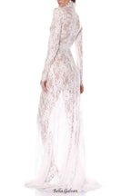 Juselius Lace Cutout Maxi Dress - White