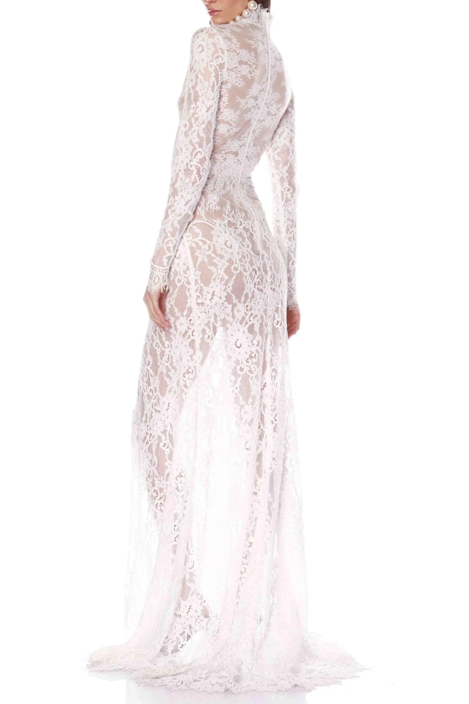 Flowering Girl Women Juselius Lace Cutout Maxi Dress - White