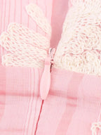 Crochet Sleeveless Backless Maxi Dress In Pink