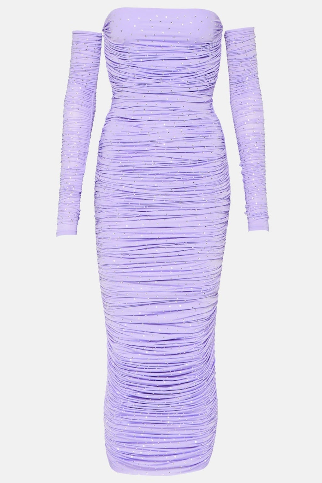 Flowering Girl Women Tisa Crystal-Embellished Ruched Midi Dress
