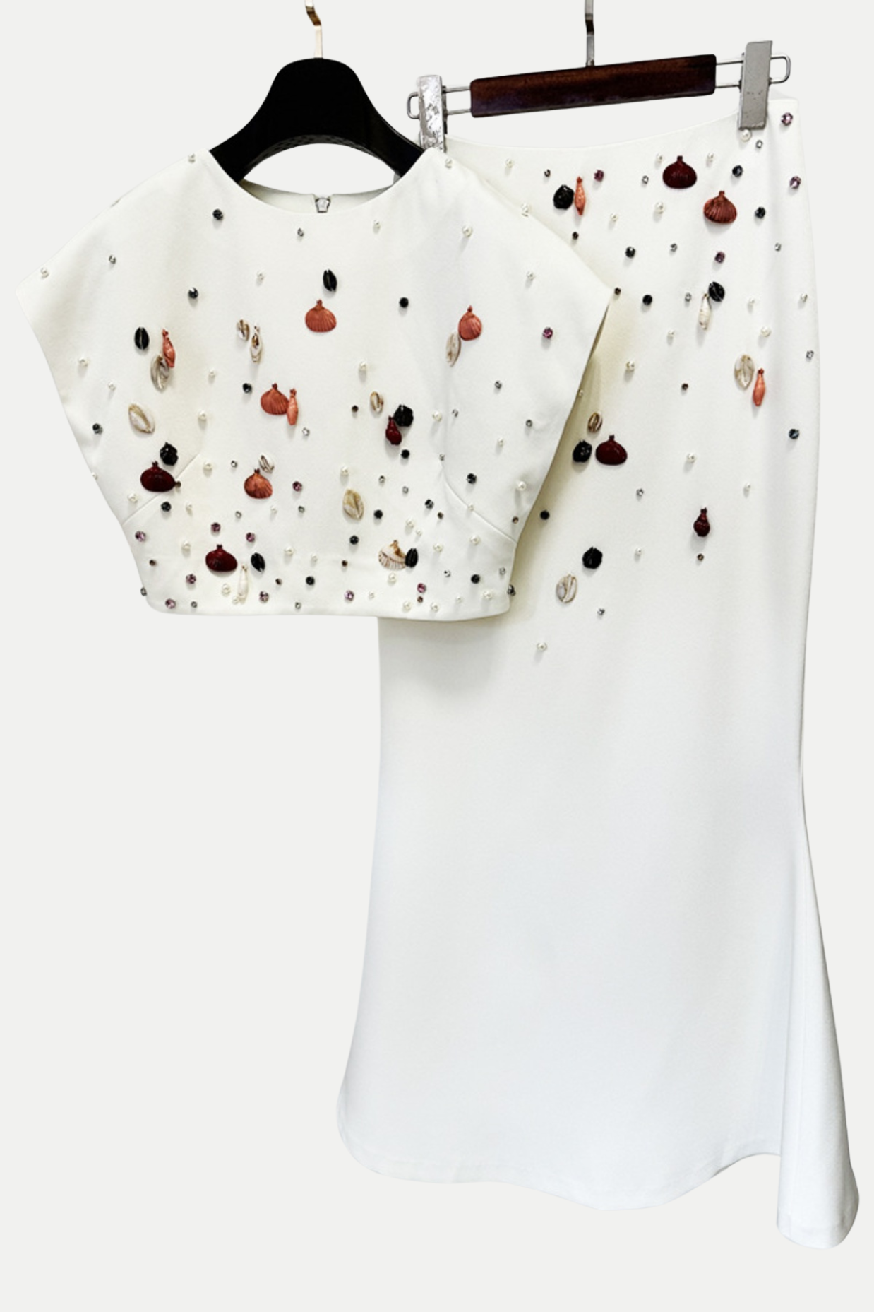 Flowering Girl Women Elgine Shell Embellished Two Piece Set