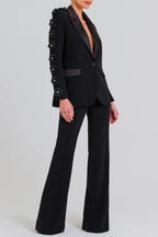 Flowering Girl Women Elise Floral Embellished Blazer Two Piece Set