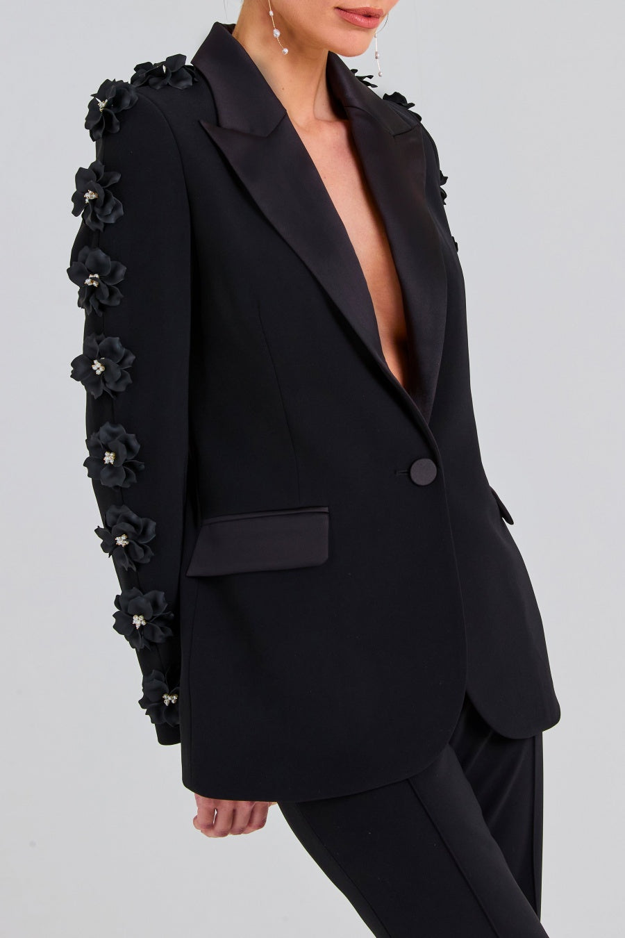 Flowering Girl Women Elise Floral Embellished Blazer Two Piece Set