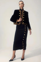 Flowering Girl Women Ella Gem Button Down Pencil Midi Skirt
