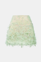 Flowering Girl Women Elsea Lace Top & Mini Skirt Set - Green