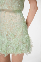 Flowering Girl Women Elsea Lace Top & Mini Skirt Set - Green