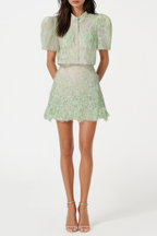 Flowering Girl Women Elsea Lace Top & Mini Skirt Set - Green