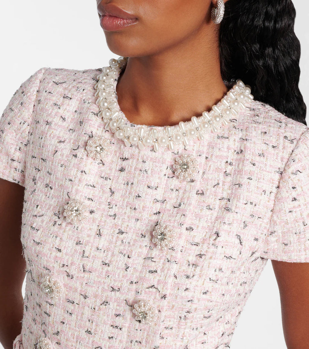 Flowering Girl Women Embellished Bouclé Minidress