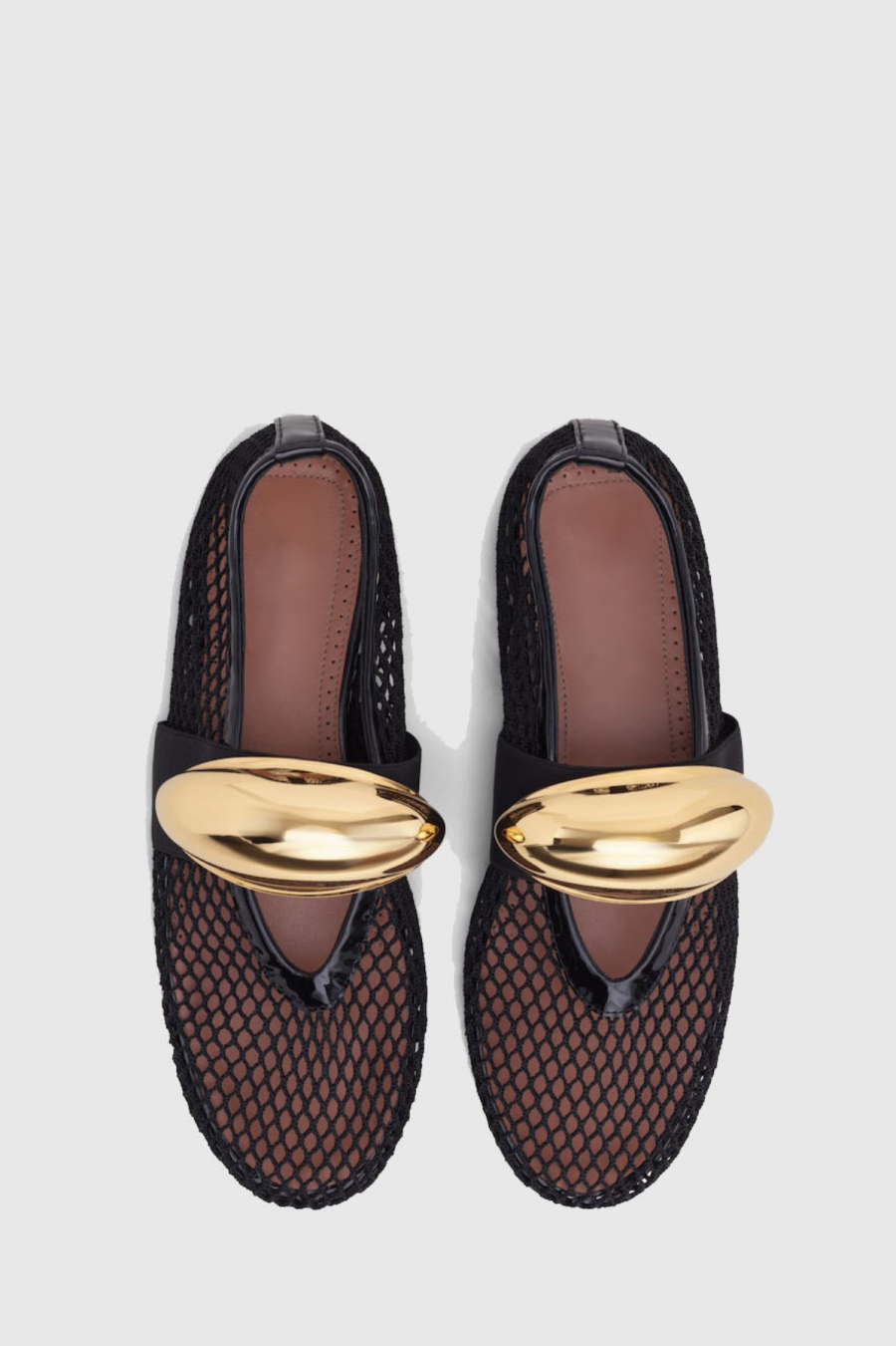 Flowering Girl Women Emerson Hardware Buckle Fishnet Ballet Flats