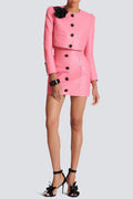Flowering Girl Women Emory Leather Embellished Cropped Jacket
