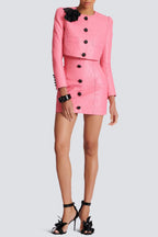 Flowering Girl Women Emory Leather Embellished Cropped Jacket