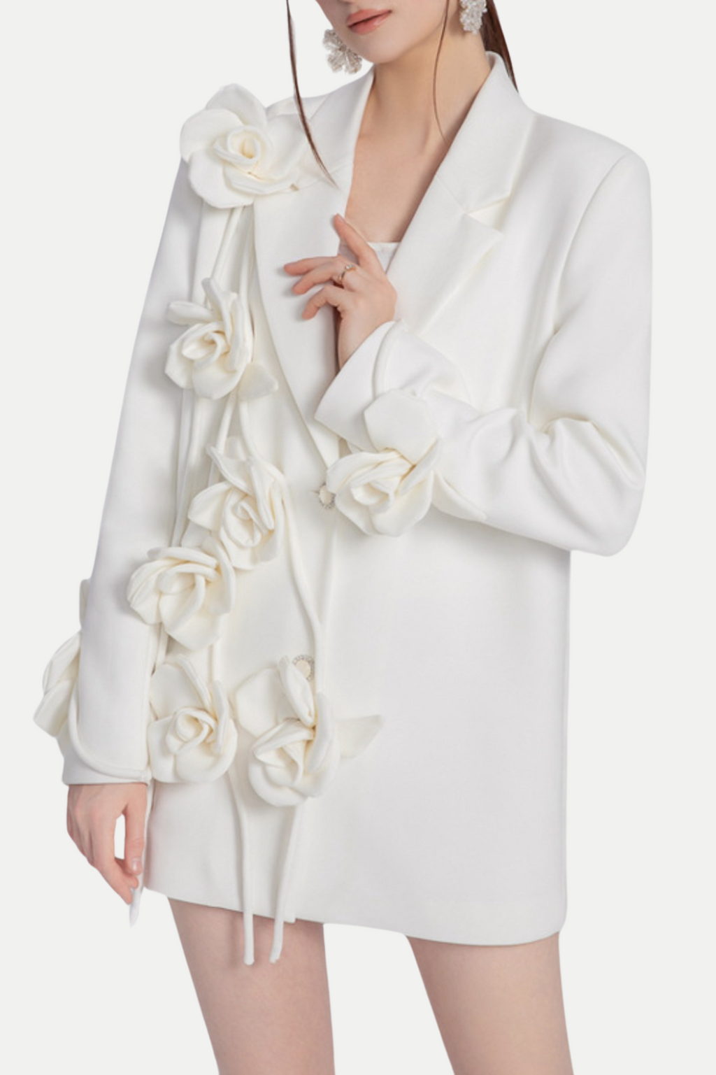 Flowering Girl Women Enira Floral Fringe Blazer