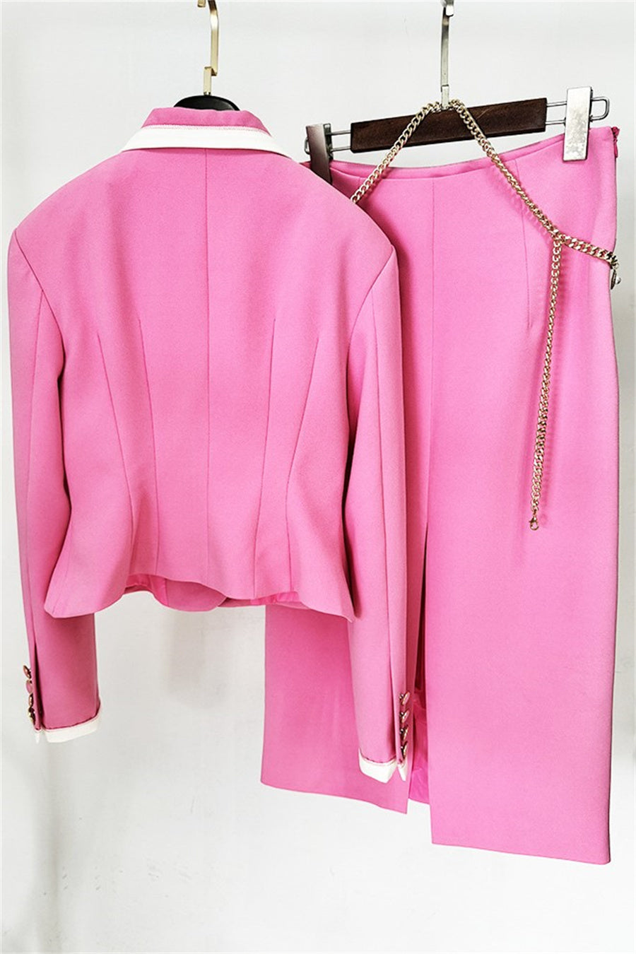 Flowering Girl Women Erika Contrast-Trim Jacket Two Piece Set