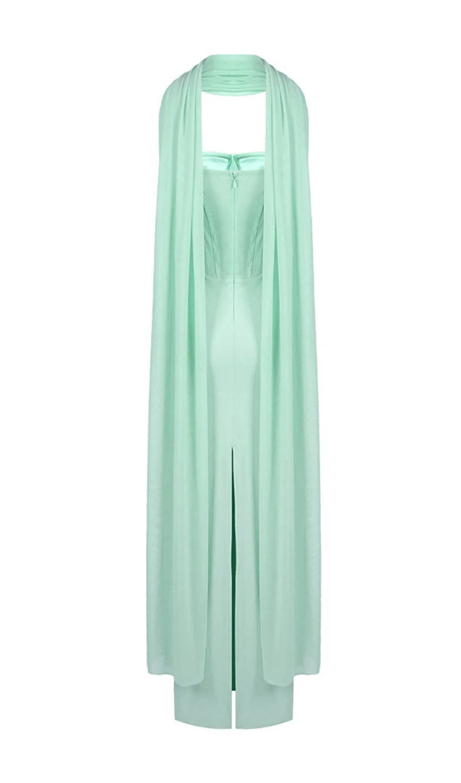 Flowering Girl Women Ramire Strapless Mesh Scarf Corset Maxi Dress