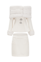 sharon Off Shoulder Faux Fur Two Piece Set