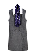 Euryda Herringbone Scarf Sleeveless Mini Dress