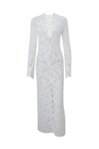 Flowering Girl Women Lace Up Split Midi Dress