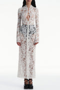 Flowering Girl Women Lace Up Split Midi Dress